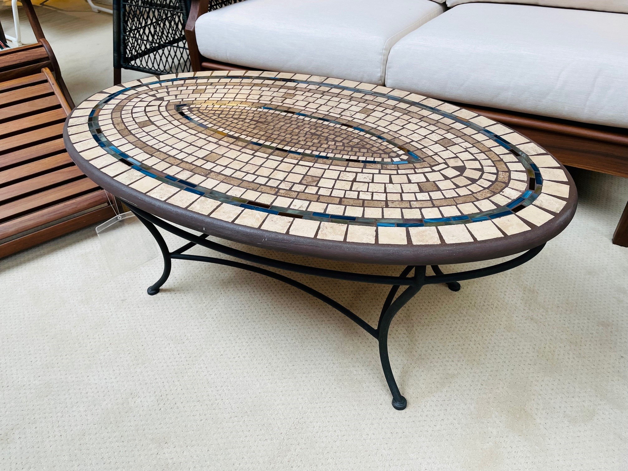KNFD Mosaic Oval Cocktail Table
